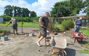 Travaux pour le futur conteneur
