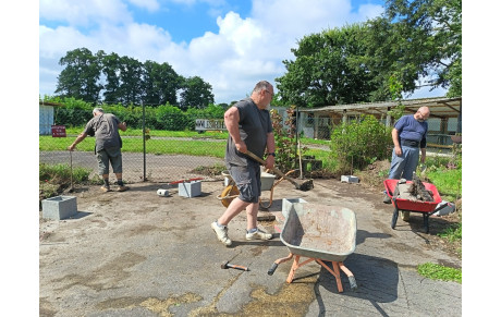 Travaux pour le futur conteneur